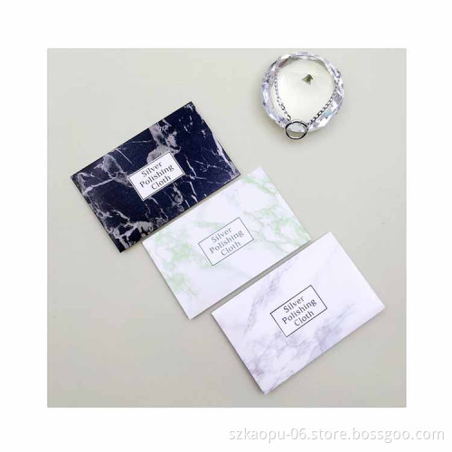 Dedicate Paper Envelope Packaging Suede Fabric Cleaning Custom Jewelry Microfiber Silver Polishing Cloth Luxury